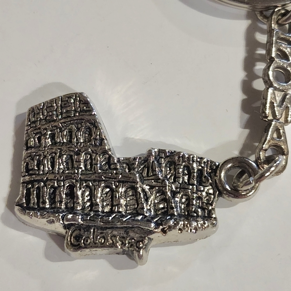 VTG Keychain Keyring Key FOB Roma Rome Italy Coliseum - Picture 3 of 5